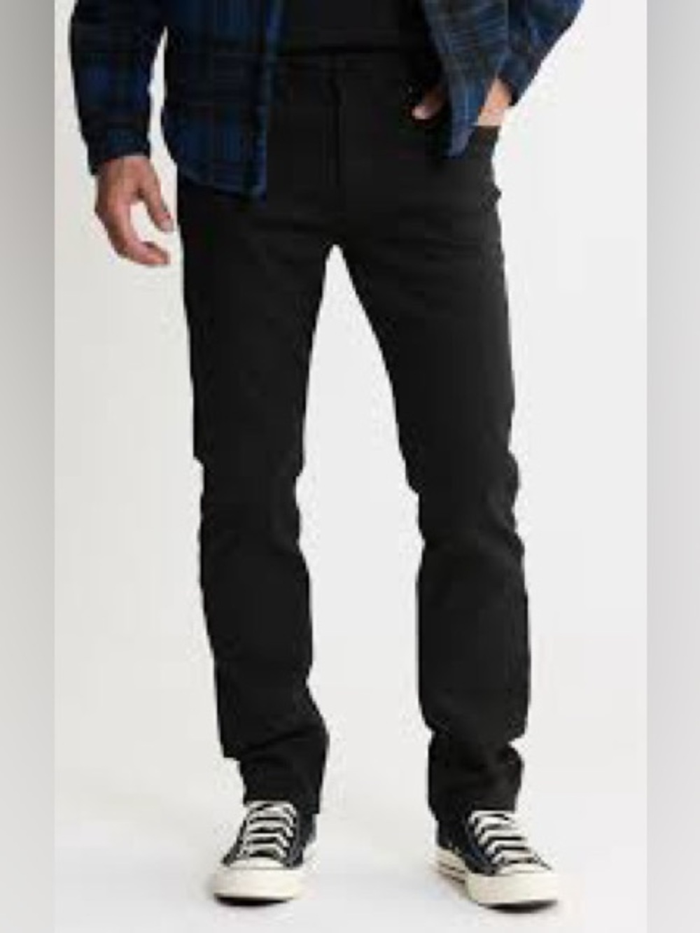 Jachs Men's Black Slim Straight Jeans